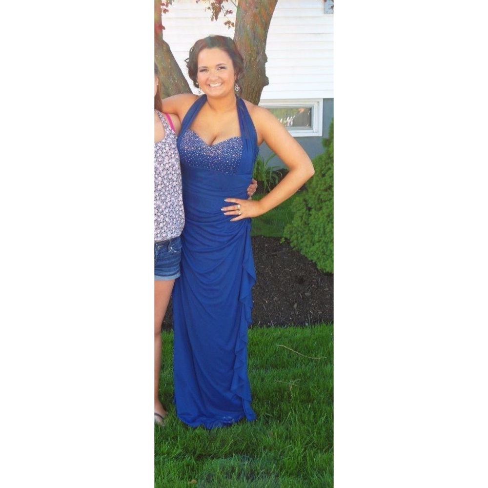 Royal Blue Formal Gown w/ Embellished Top
